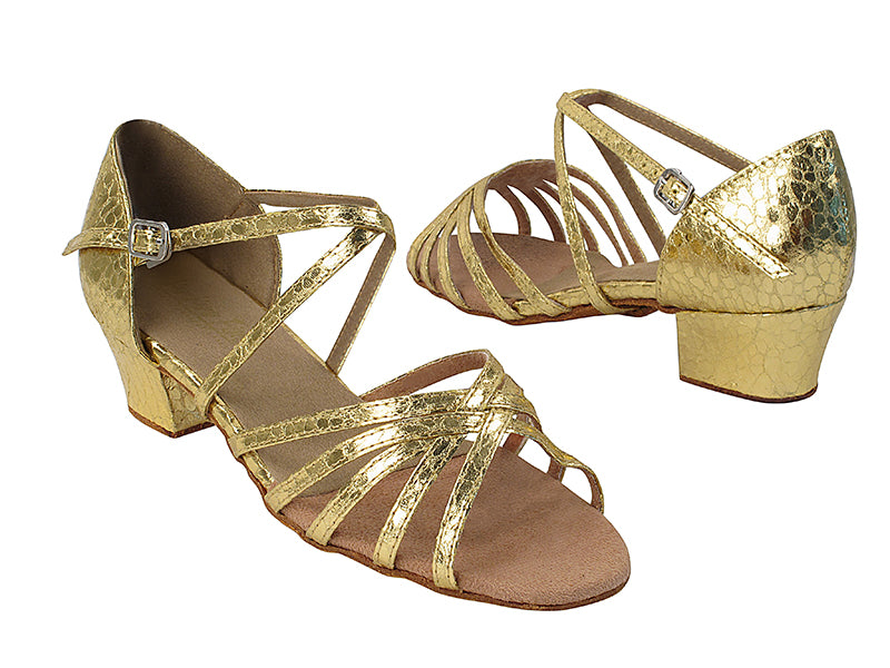 1670C 204 Ultra Gold with 1.5" Medium Heel in the photo