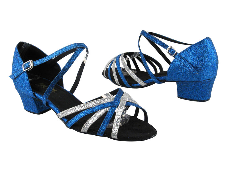 1670C 234 Blue Stardust_126 Silver Stardust with 1.5" medium heel in the photo