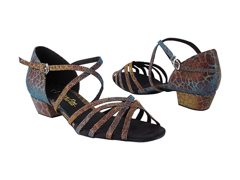 1670FT 159 Glitter Blue Illusion with 1" Women Heel in the photo