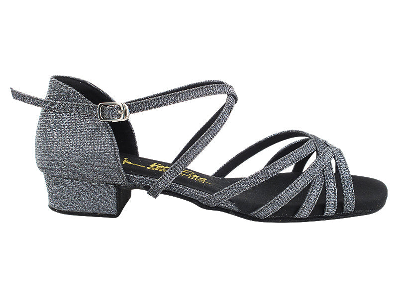 1670FT 285 Black Glitter Satin with 1" Heel (8881) in the photo