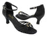 1671B Black Satin & Stone with 2.5" Low Heel in the photo