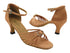 1671B Brown Satin & Stone with 2.5" Low Heel in the photo