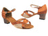 1675 182 Orange Tan Satin_212 Copper Stardust_H_Flesh Mesh with 2" Thick Cuban Heel in the photo