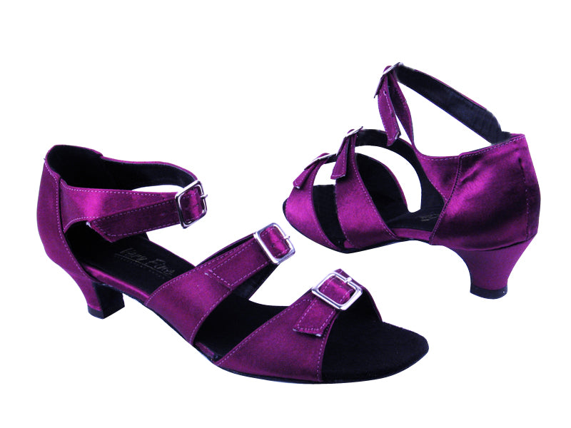 1679 111 Purple Satin with 1.3" heel in the photo