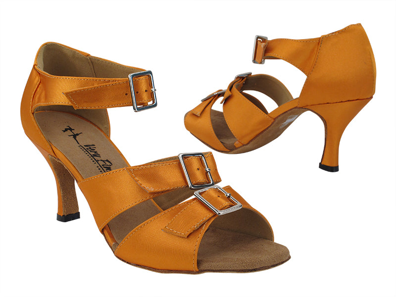 1679LEDSS Dark Tan Satin with 2.75" Flare Heel (1995) in the photo
