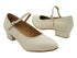 1682FT Light Beige Leather with 1" Flat Heel in the photo