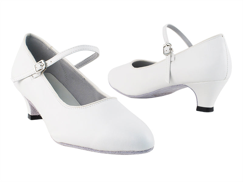 1682 White Leather with 1.3" Cuban Heel in the photo