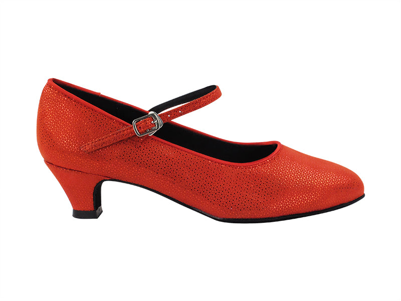 1682_3008 320 Red Diamond Velvet with 1.3" Cuban Heel (387) in the photo