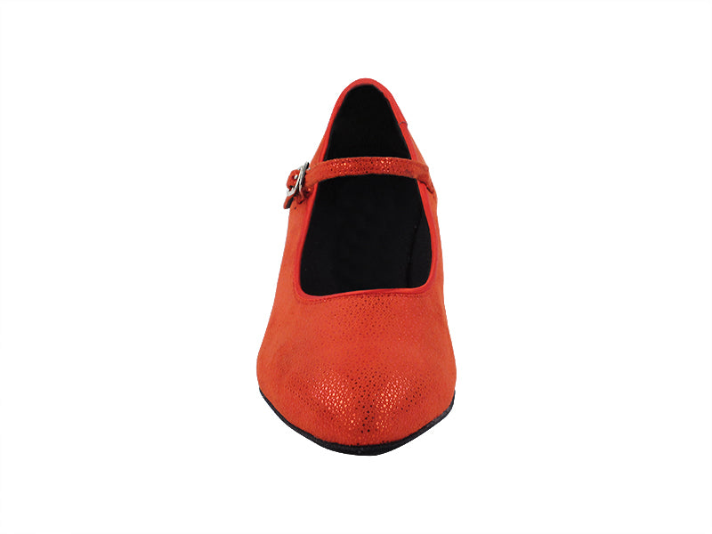 1682_3008 320 Red Diamond Velvet with 1.3" Cuban Heel (387) in the photo
