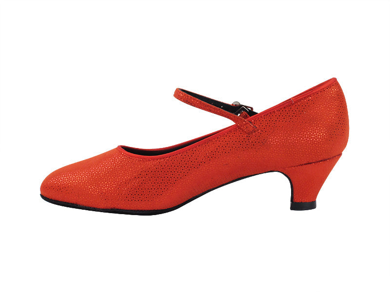 1682_3008 320 Red Diamond Velvet with 1.3" Cuban Heel (387) in the photo