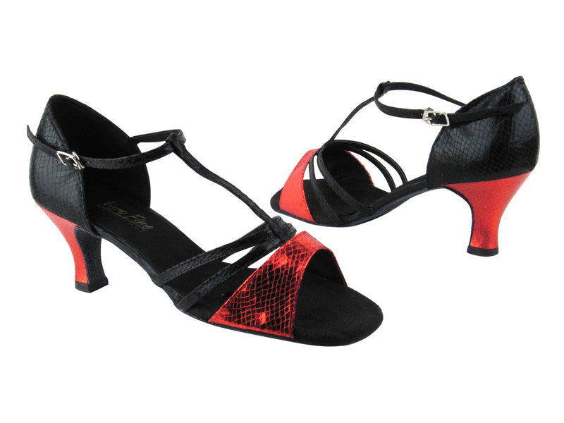 1683 225 Snake Red_222 Snake Black with 2.5" low heel in the photo