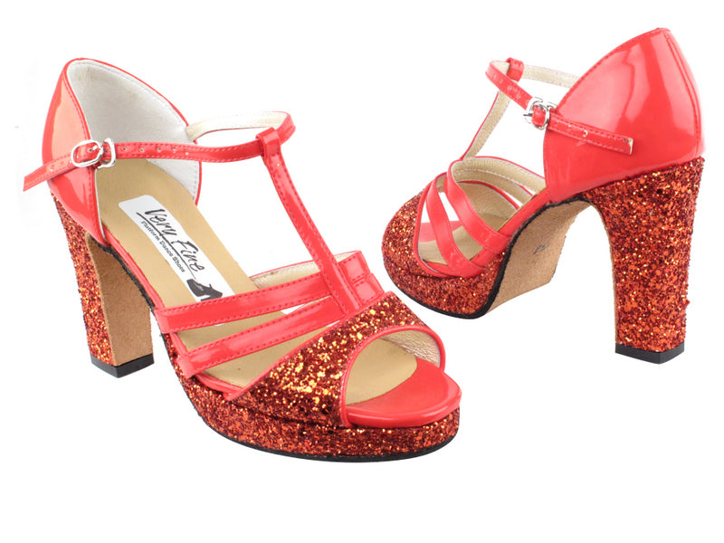 1683Platform Red Sparkle_H_Red Patent