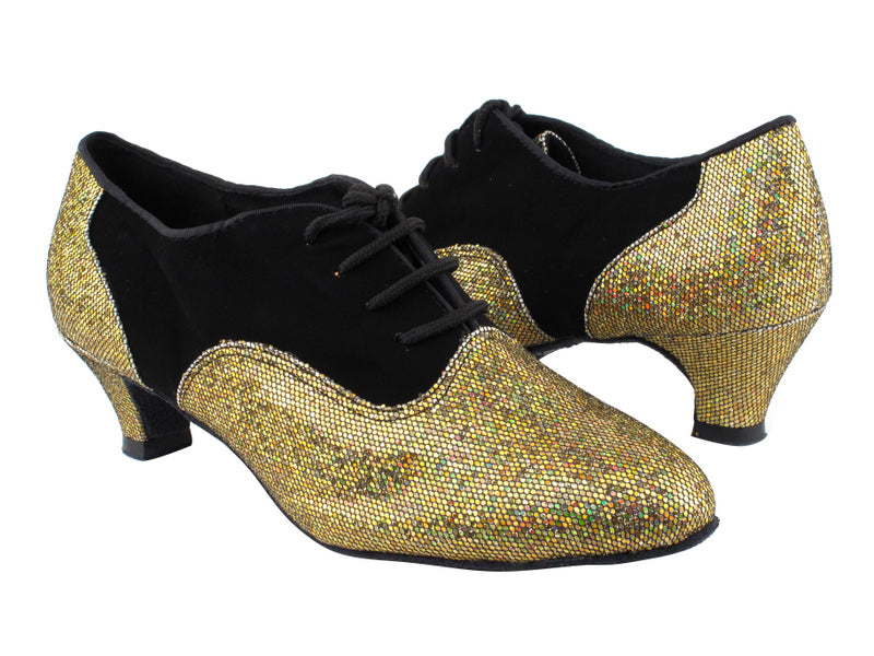 1688 136 Black Nubuck_113 Gold Scale with 1.3" Heel in the photo