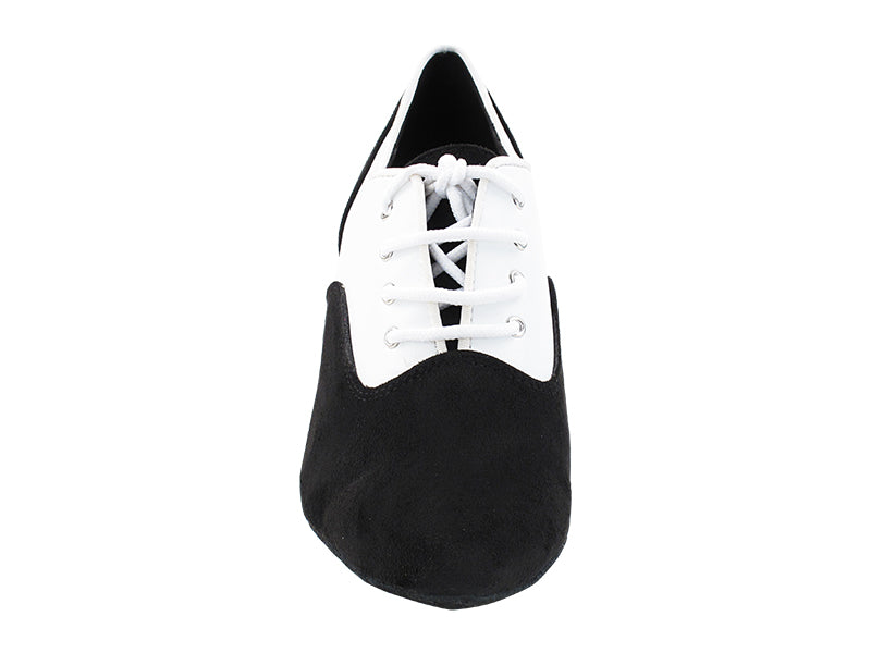 1688 136 Black Nubuck_F_B_18 White Leather_M with 2.75" Slim Flare Heel (386) in the photo