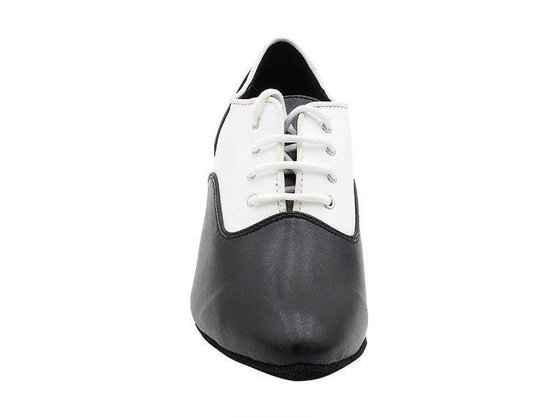 1688 14 Black Leather_F_B_18 White Leather_M with 2" TC Heel (3149) in the photo