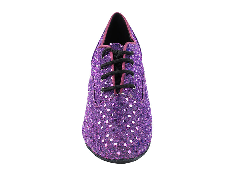 1688 237 Dark Purple Dots with 2.75" Slim Flare Heel (386) in the photo