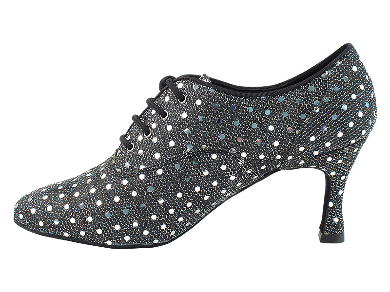 1688 66 Silver Dots with 2.75" Slim Flare Heel (386) in the photo
