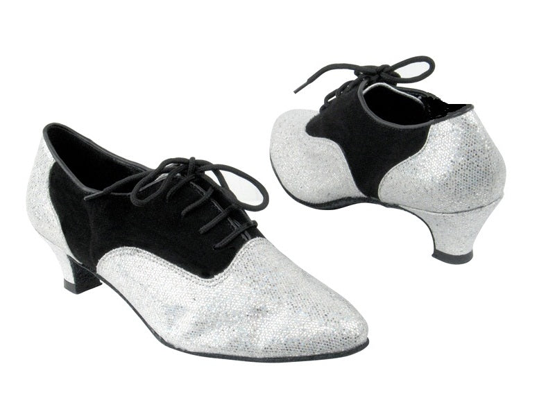 1688 Black Nubuck_Silver Scale with 1.3" Cuban heel in the photo