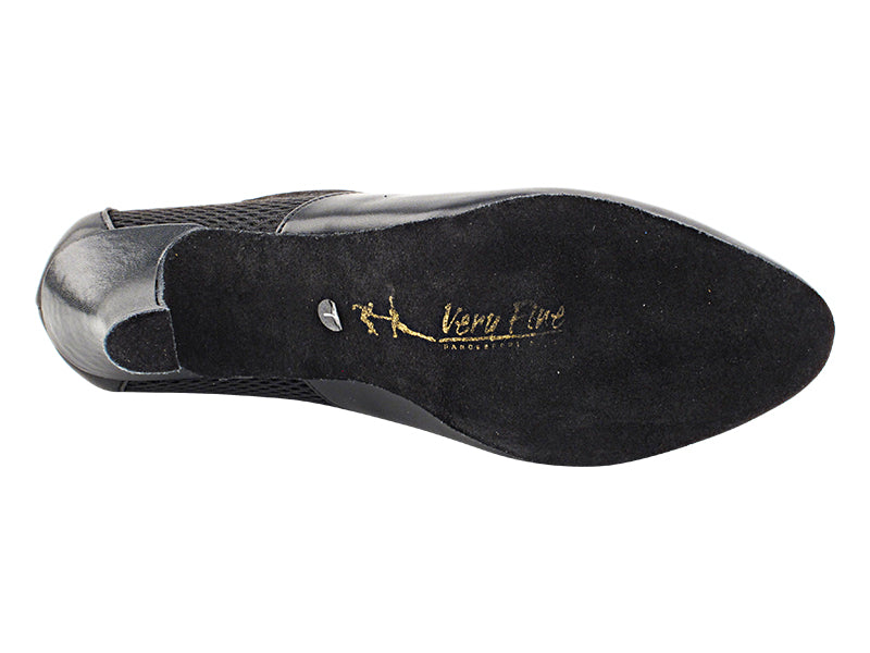 1690LEDSS Black Leather & Black Knit Mesh with 2.5" Heel (2899) in the photo
