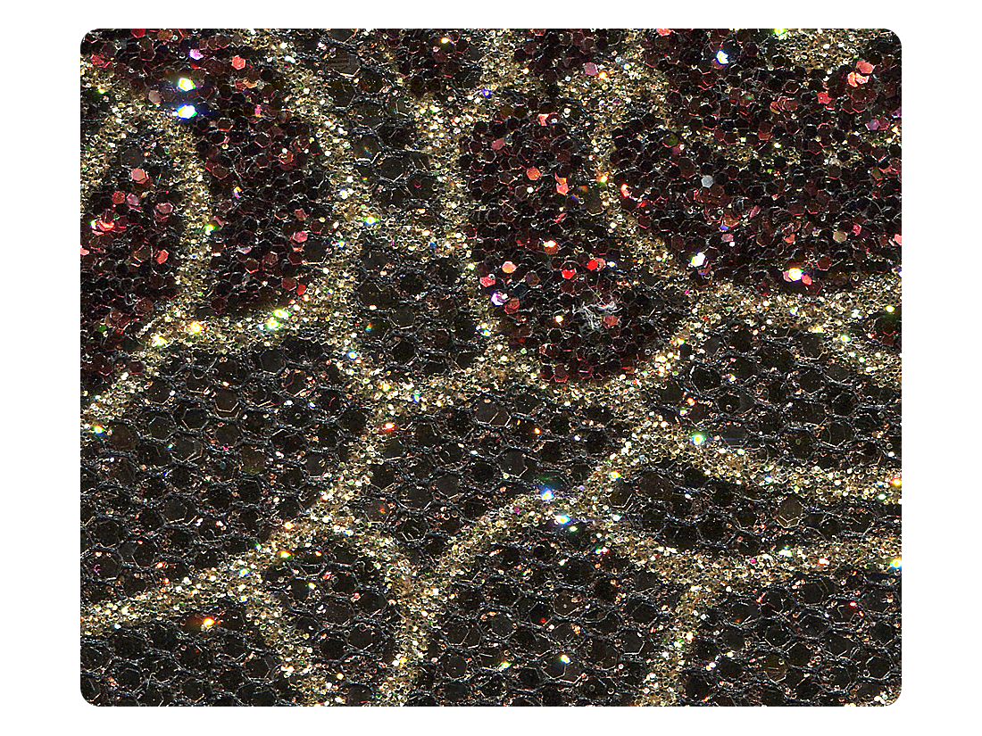 169 Rose Glitter Copper Scale Fabric Swatch