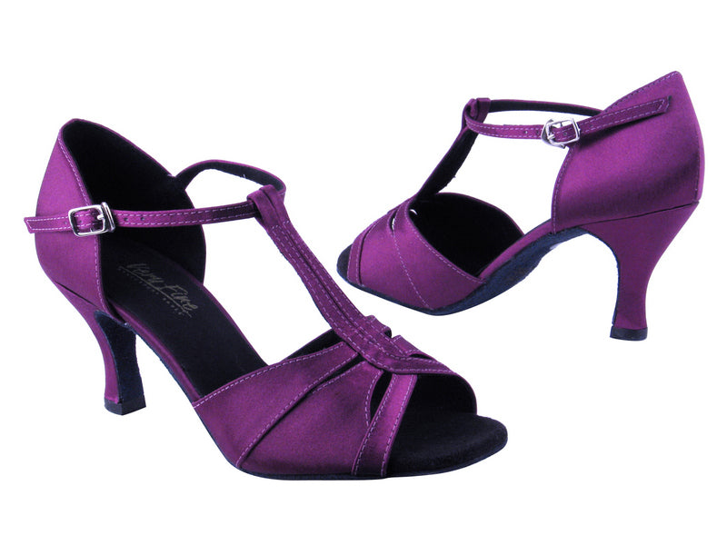 1703 Purple Satin with 3" heel in the photo