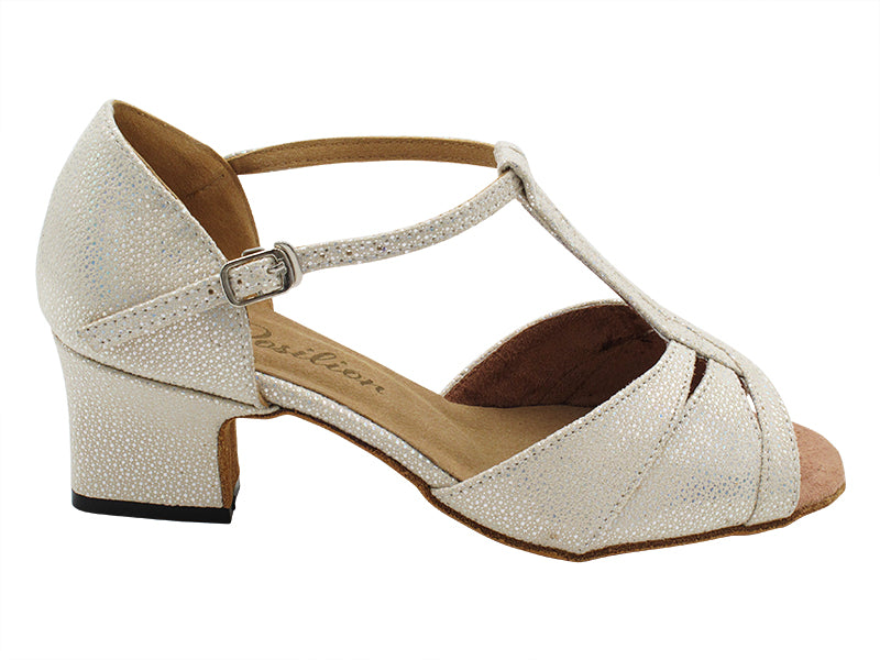 1703 323 White Gold Diamond Velvet with 2" TC Heel (3149) in the photo