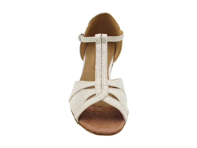 1703 323 White Gold Diamond Velvet with 2" TC Heel (3149) in the photo