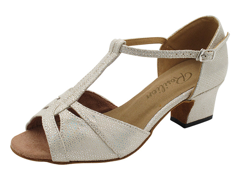 1703 323 White Gold Diamond Velvet with 2" TC Heel (3149) in the photo