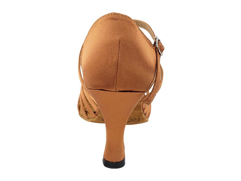 1714X Dark Tan Satin with 3" Heel (6812) in the photo