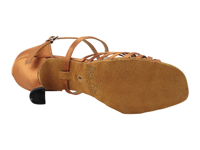 1714X Dark Tan Satin with 3" Heel (6812) in the photo