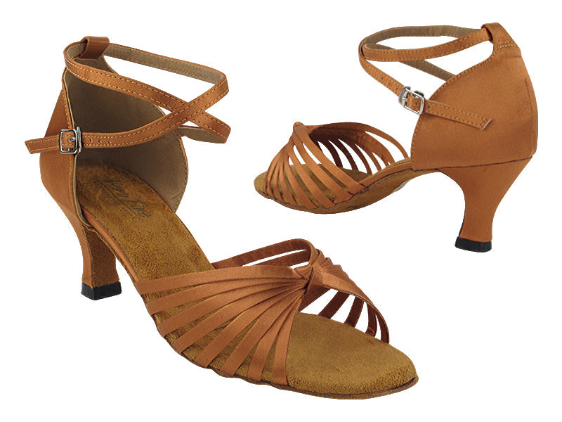 1714 Dark Tan Satin with 2.5" Heel (2899) in the photo