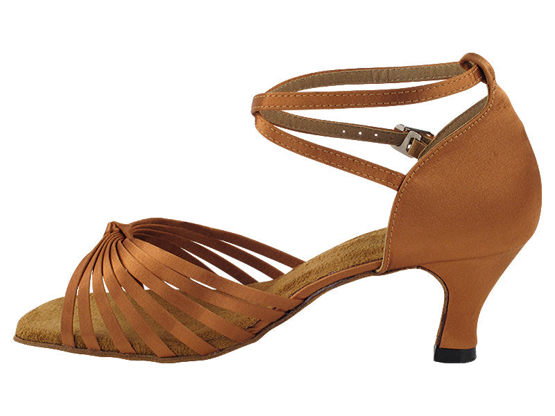 1714 Dark Tan Satin with 2.5" Heel (2899) in the photo
