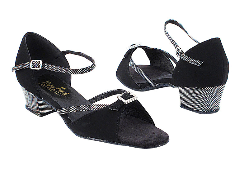 1720 136 Black Nubuck_87 Black Laser_T_H with 1.5" Medium Heel in the photo