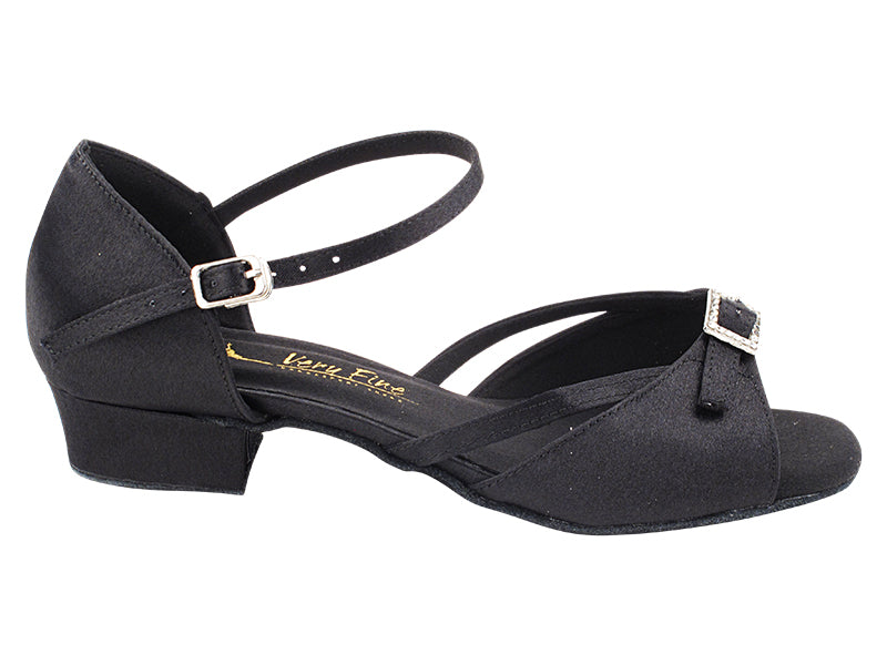 1720FT Black Satin with 1" Heel (8881) in the photo