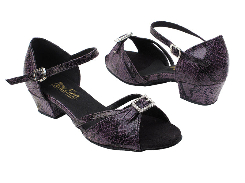 1720 252 Purple Snake with 1.5" Medium Heel in the photo