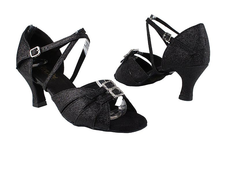 1724 127 Black Stardust with 2.5" Low Heel in the photo