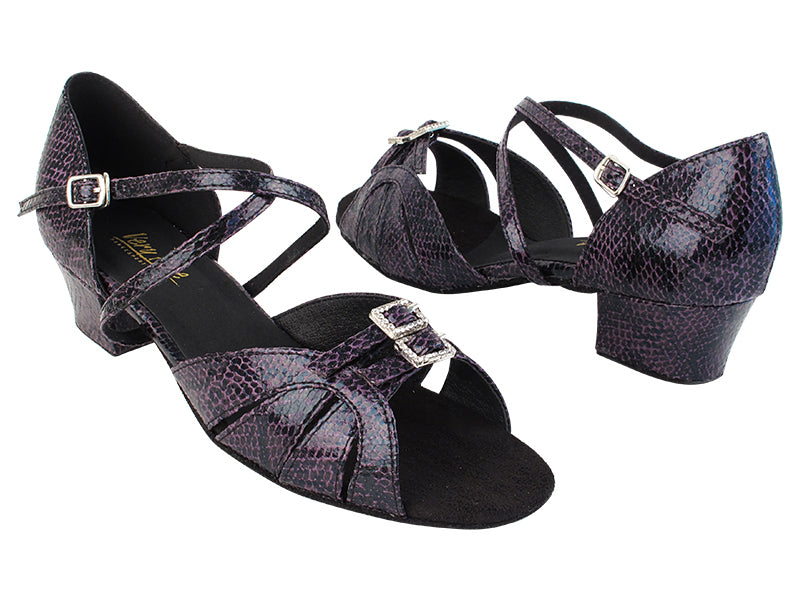 1724 252 Purple Snake with 1.5" Heel in the photo