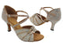 1724Bling Champagne Glitter Satin with 2.75" Flare Heel (1995) in the photo