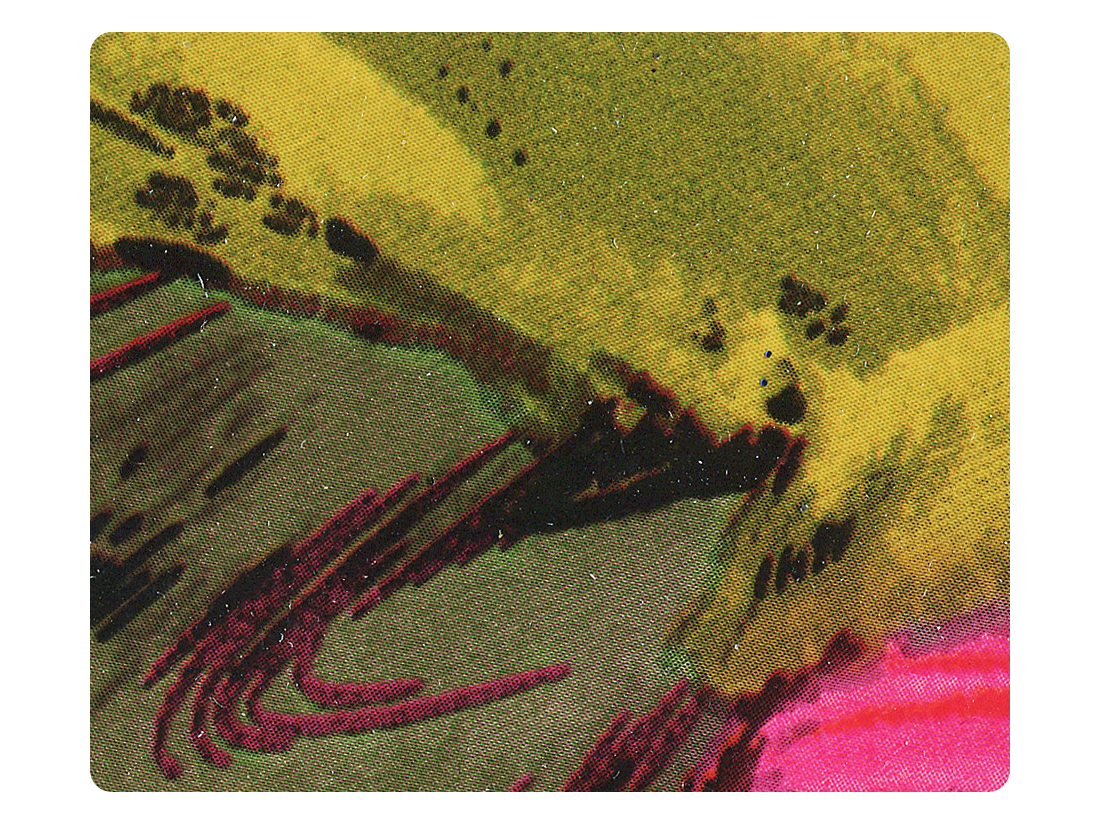 172 Rainbow Flower Patent PU Fabric Swatch