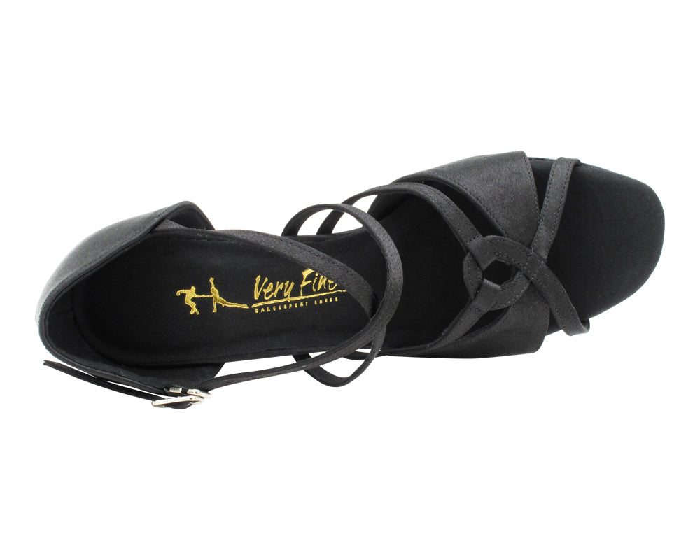 1737 Black Satin with 3" Heel (6812) in the photo