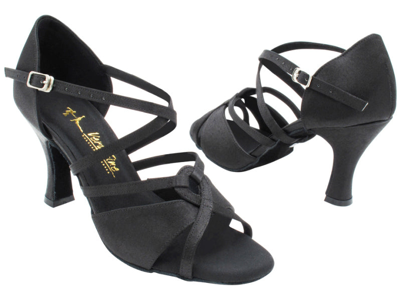 1737 Black Satin with 3" Heel (6812) in the photo