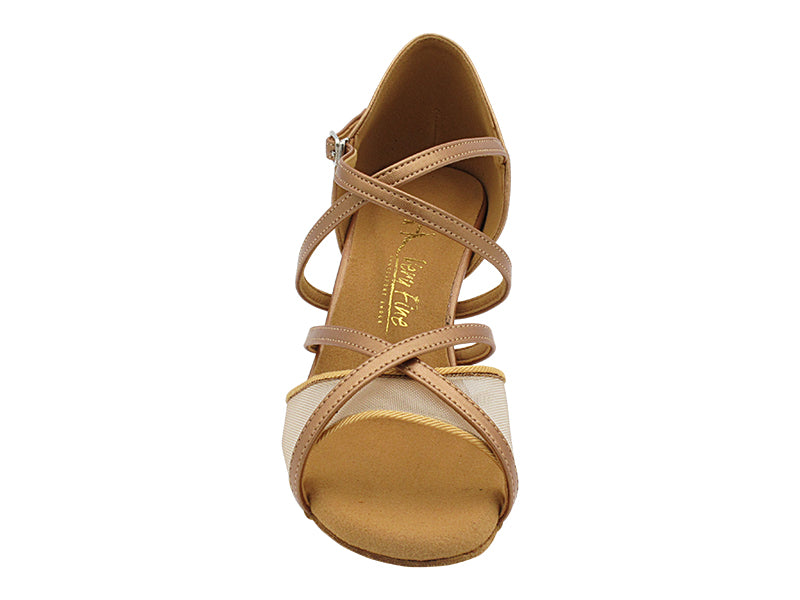 1740 Copper Nude Lether & Flesh Mesh with 2.5" Heel (2899) in the photo