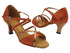 1740 Dark Tan Satin & Dark Tan Gold Trim with 2.5" Heel (2899) in the photo