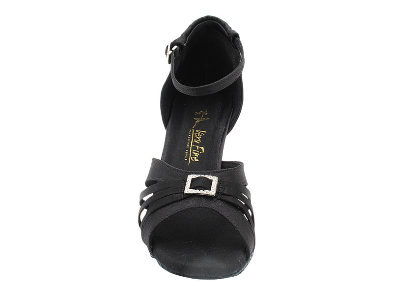1742 Black Satin with 2.5" Heel (2899) in the photo