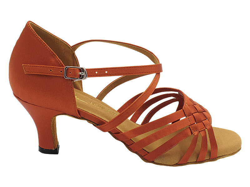 1765 Dark Tan Satin with 2.5" Heel (2899) in the photo