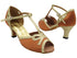 1786 Dark Tan Satin & Light Gold Leather Trim with 2.5" Heel (2899) in the photo