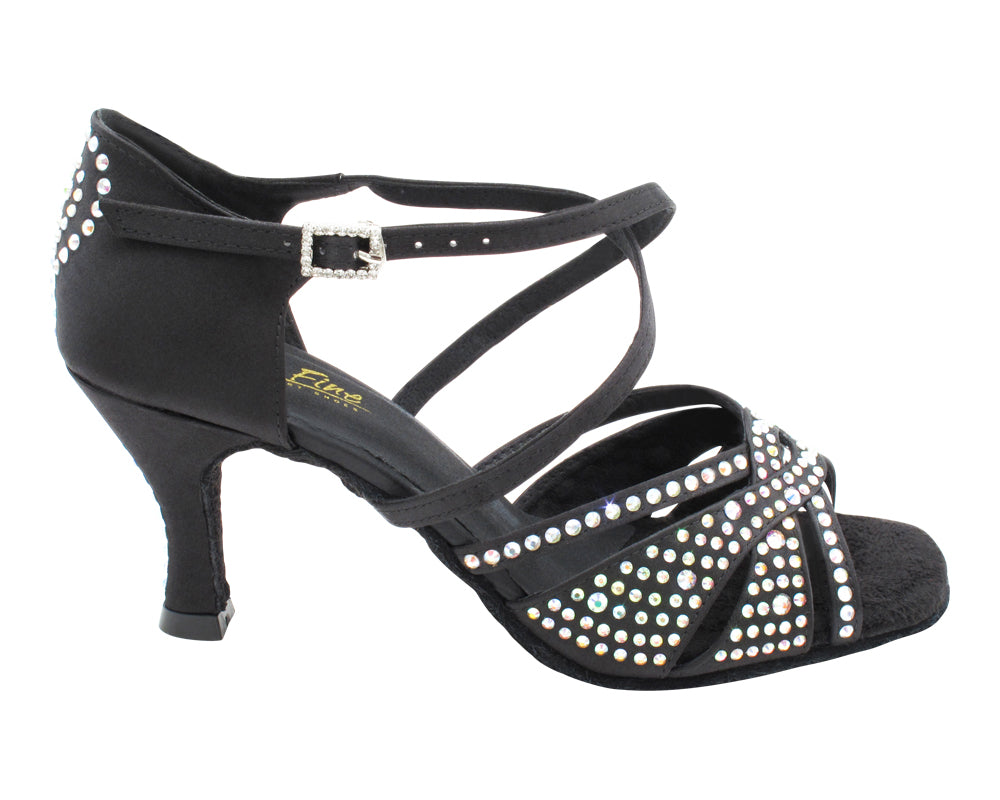 1791Bling Black Satin with 2.75" Flare Heel (1995) in the photo