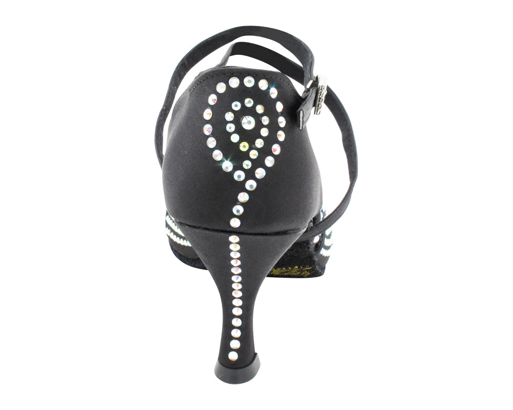1791Bling Black Satin with 2.75" Flare Heel (1995) in the photo