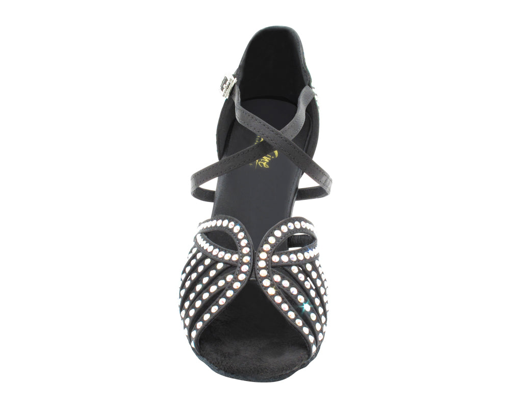 1793Bling Black Satin with 2.75" Flare Heel (1995) in the photo