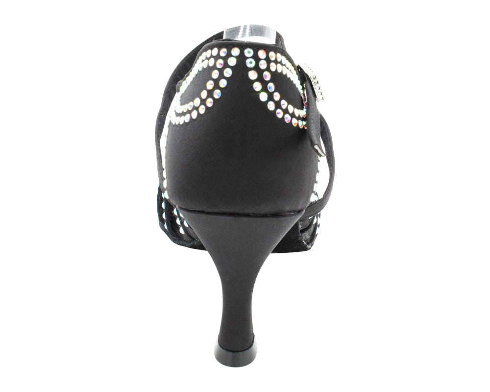 1793Bling Black Satin with 2.75" Flare Heel (1995) in the photo